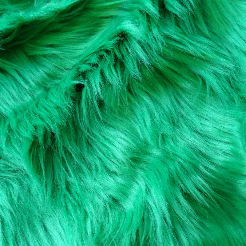Fake Fur Kelly Green 12 X 15 Inches