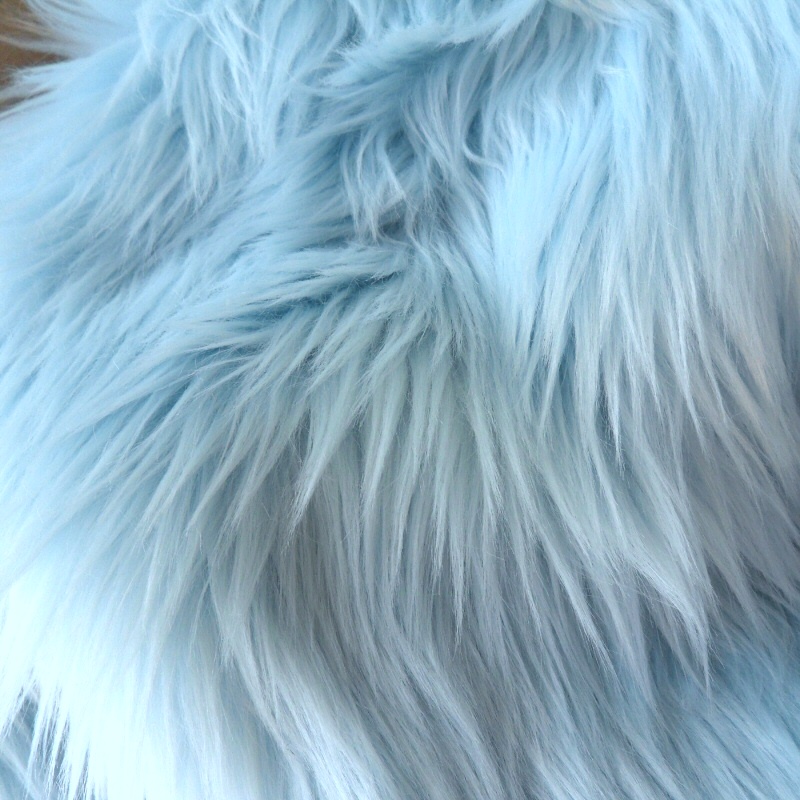 Fake Fur Light Blue - Baby Blue Fake Fur 9 X 18 Inches