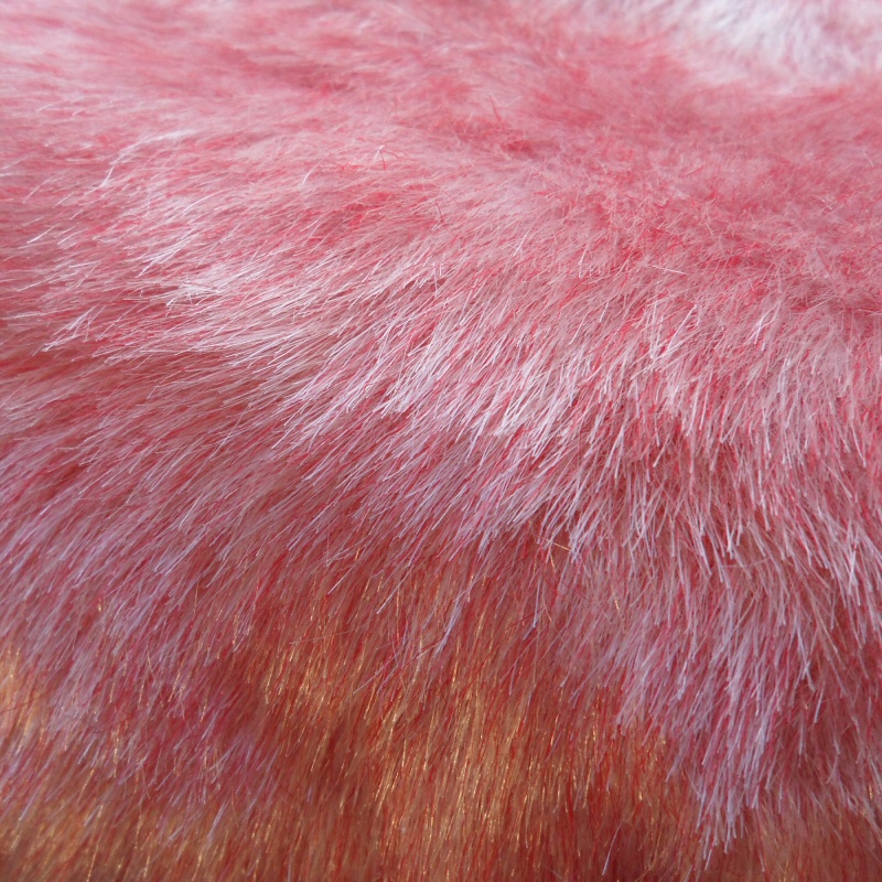 Faux Fur Red And White - Fake Craft Fur 10 X 18 Inches