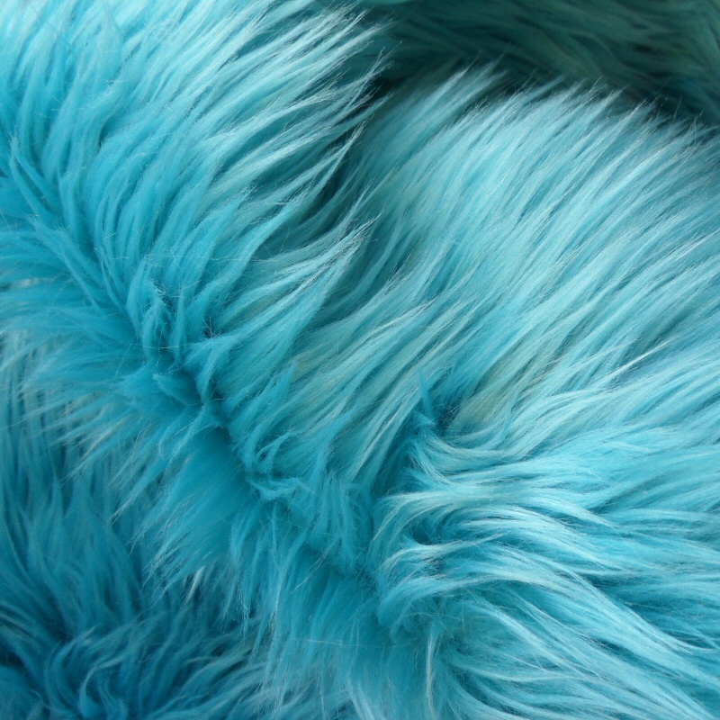 Faux Fur Light Turquoise - Aqua Fake Fur 9 X 18 Inches