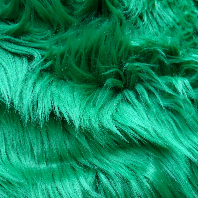 Kelly Green Fake Fur - Shamrock Green Faux Fur 10 X 19 Inches
